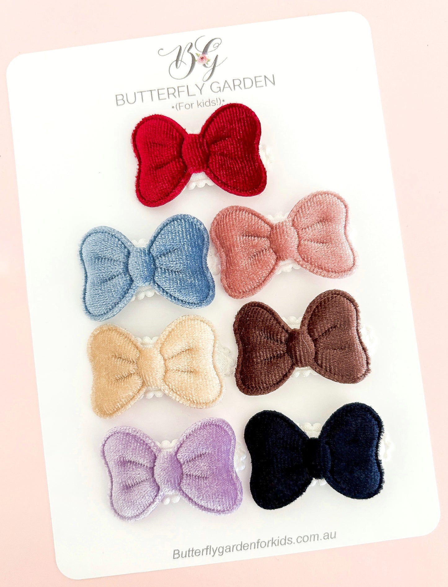 Lucy Bows set of 7 baby nonslip clips