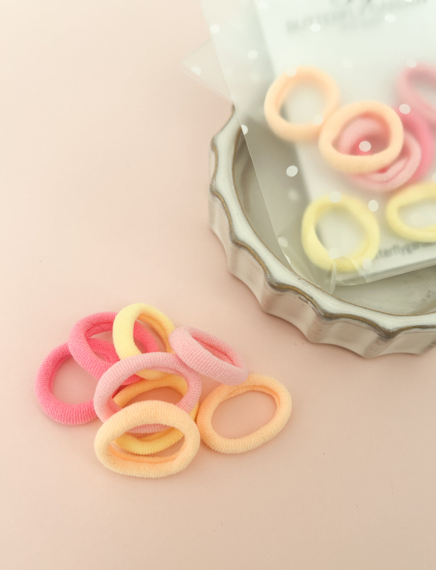 Tropical mini hair ties - set of 8