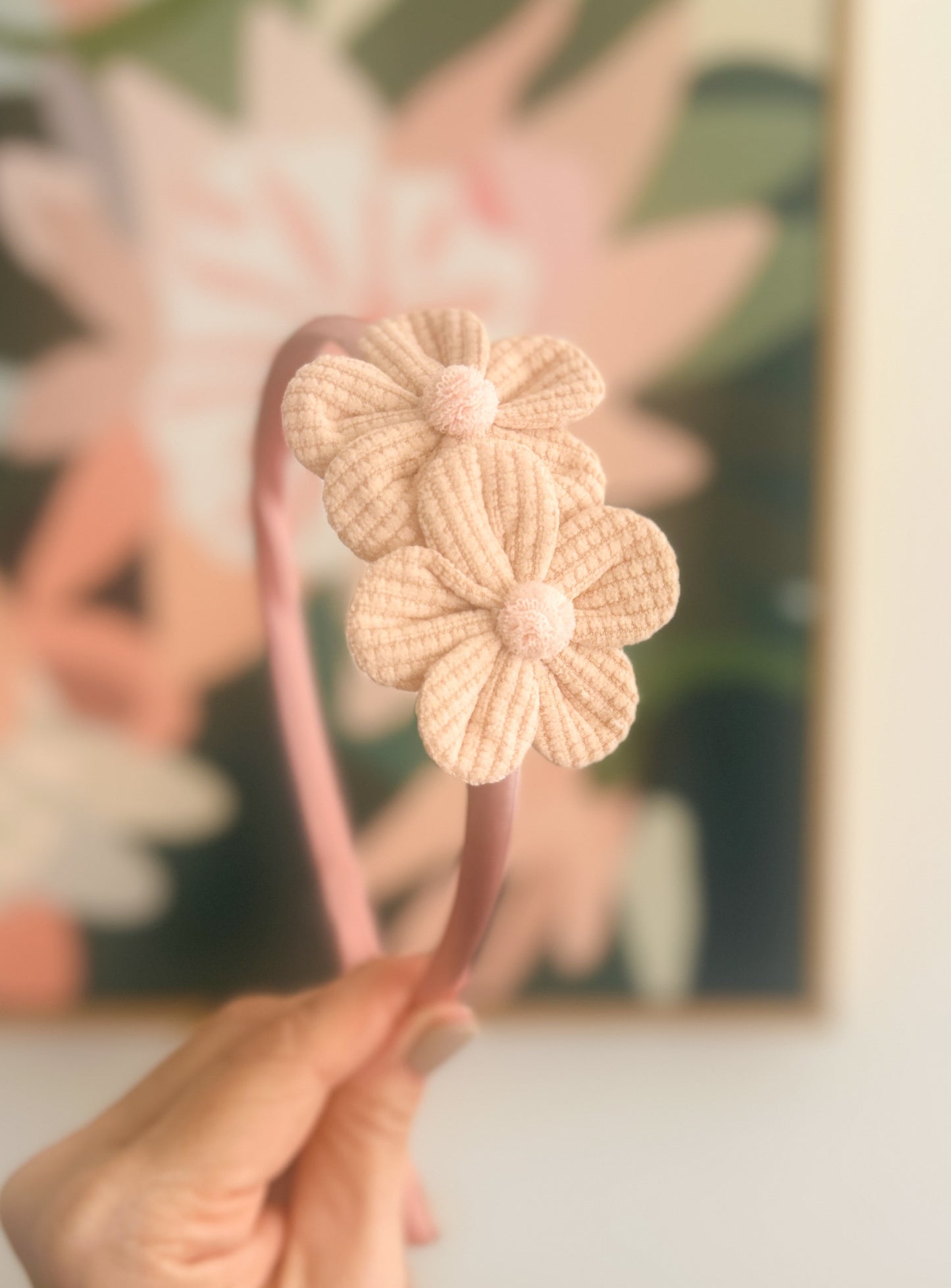 PomPom Bloom solid headband