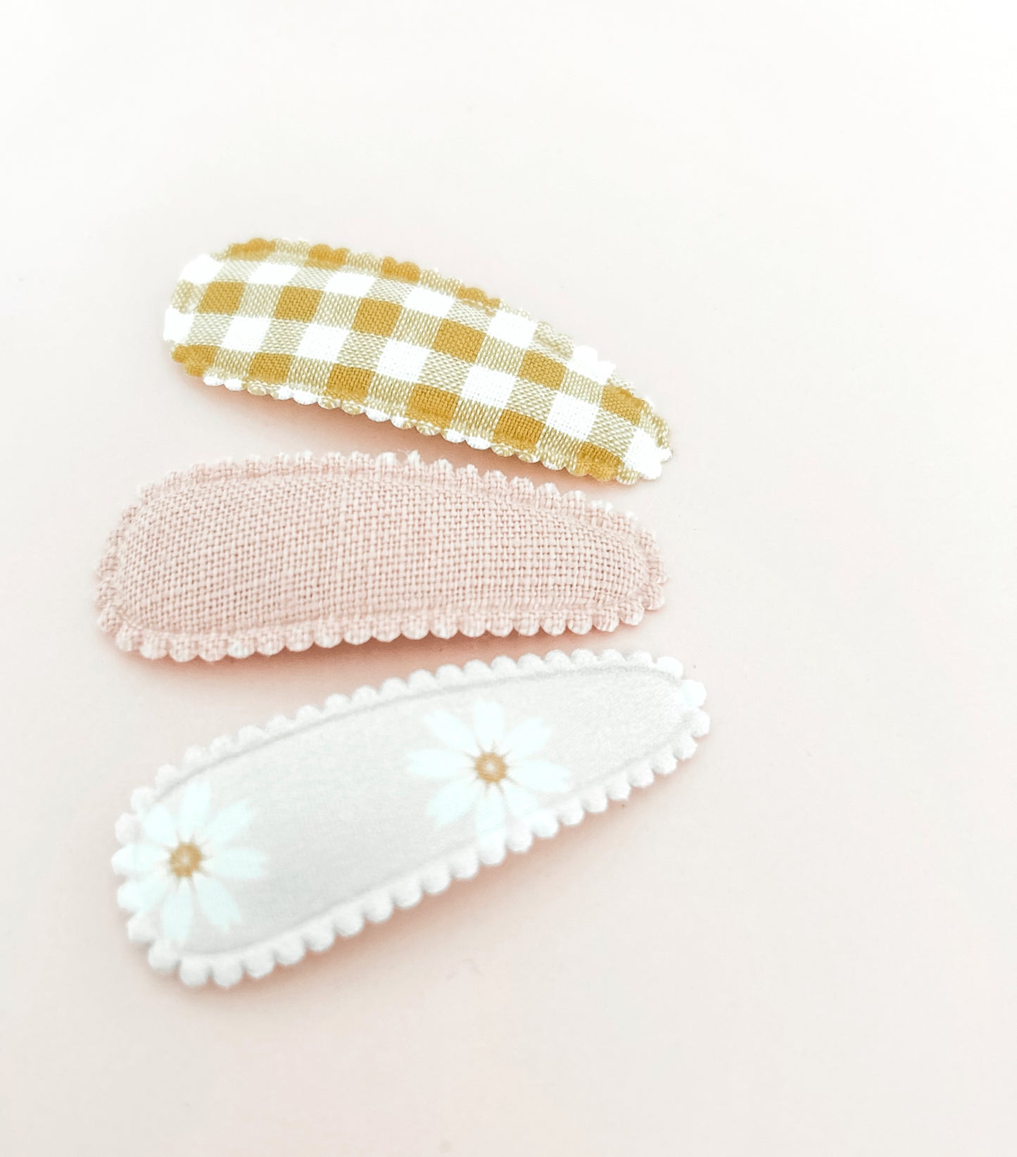 Bonnie fabric snap clip trio