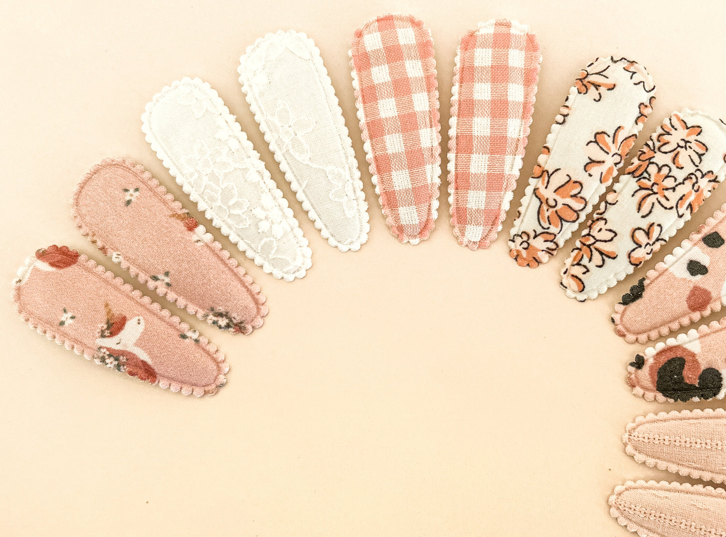 Vanilla - Fabric Snap clip duo