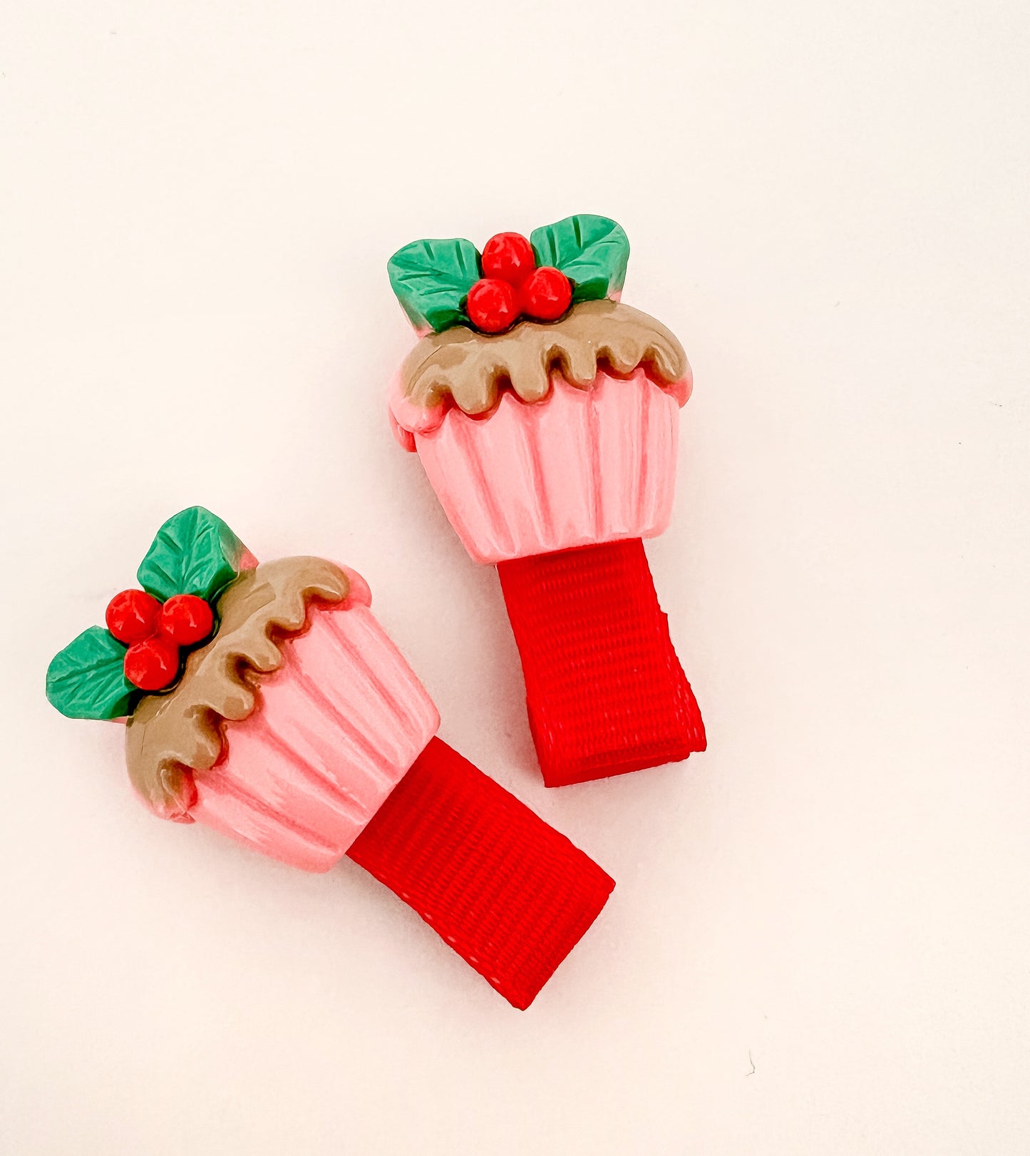 Christmas Pudding fringe clips