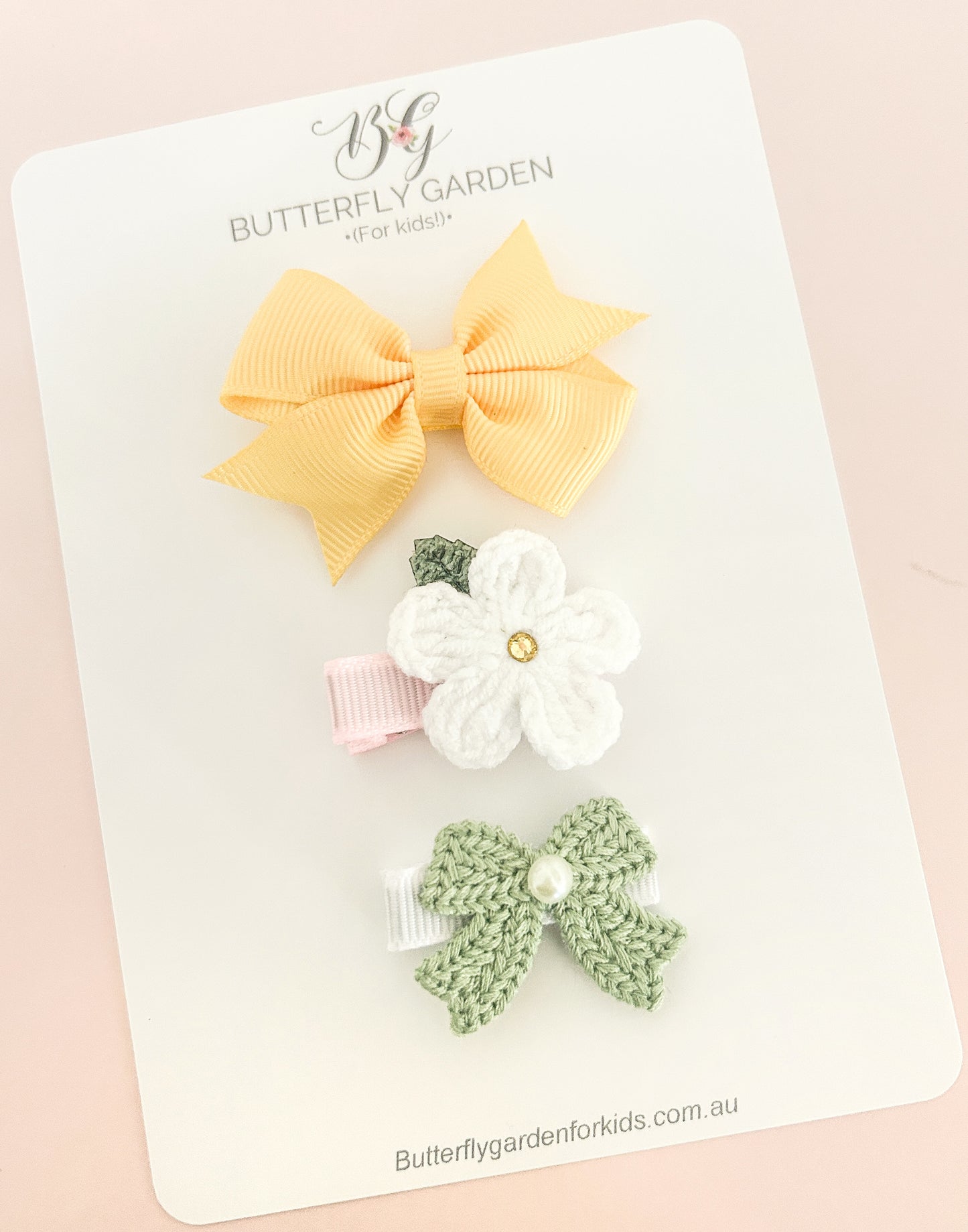 Belle trio of fringe hair clips
