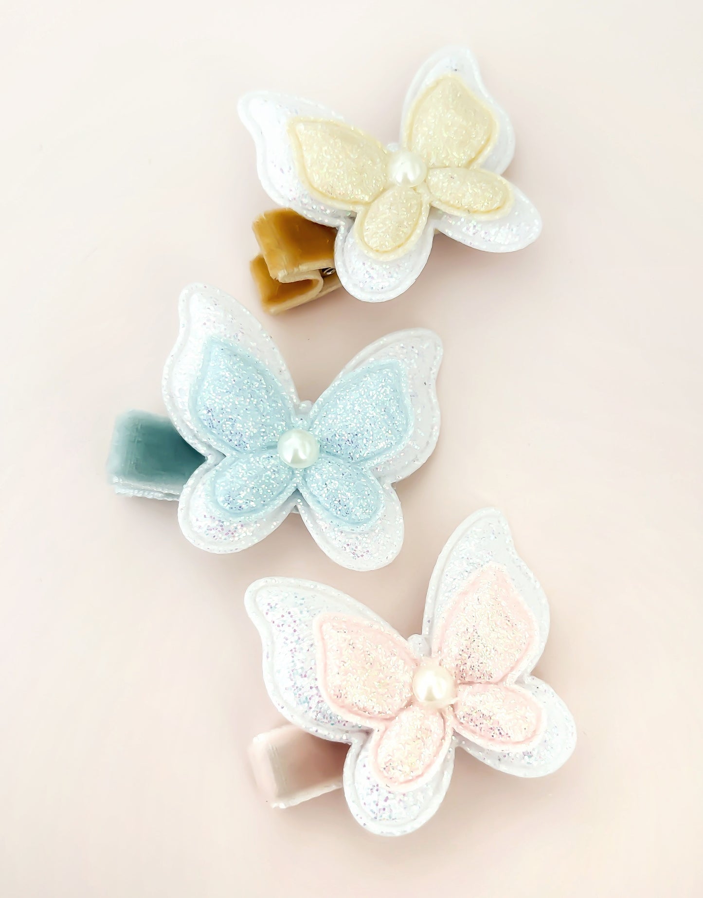 Ophelia Butterflies Velvet Fringe Clips