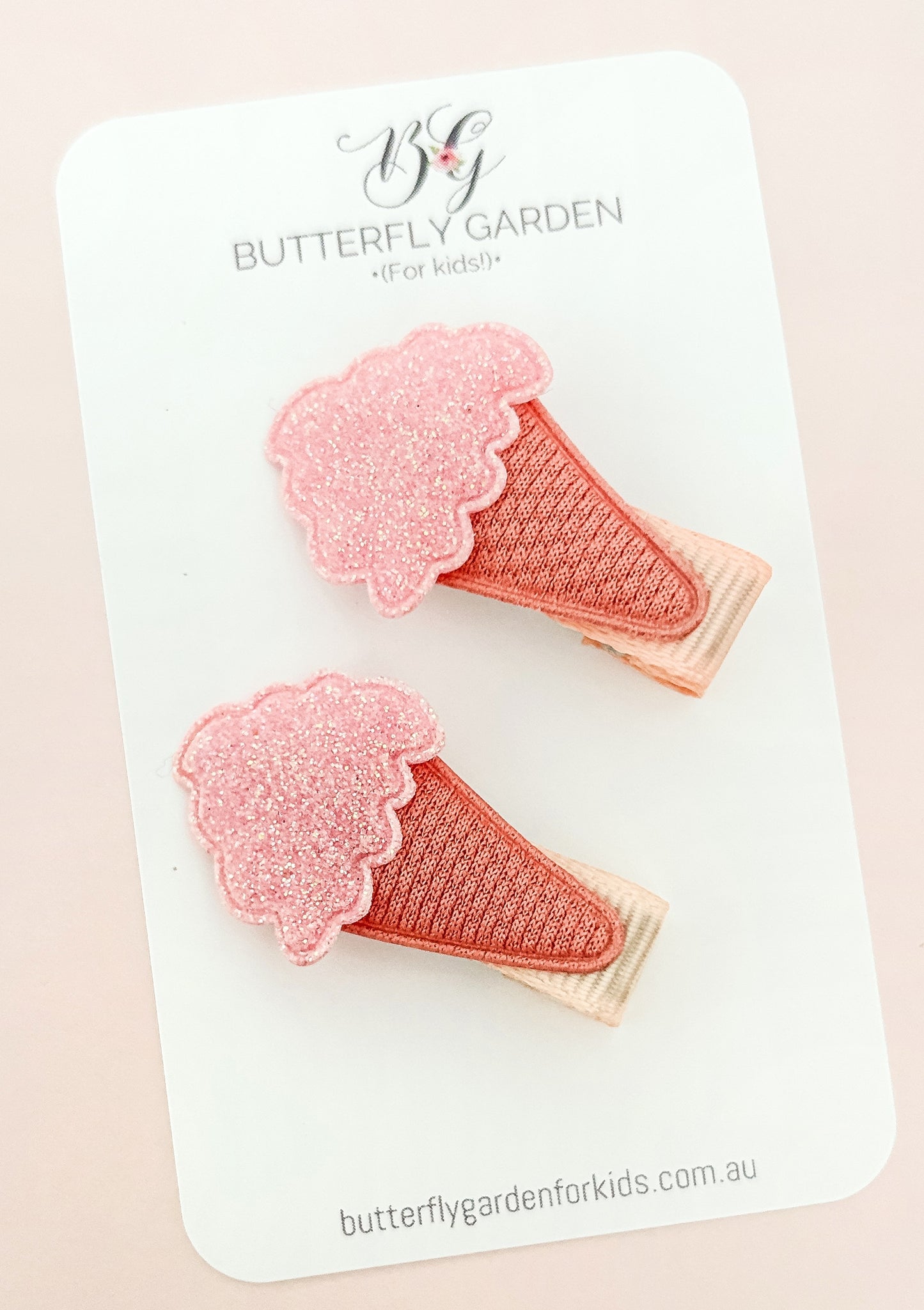 Blush Gelato fringe clip pair