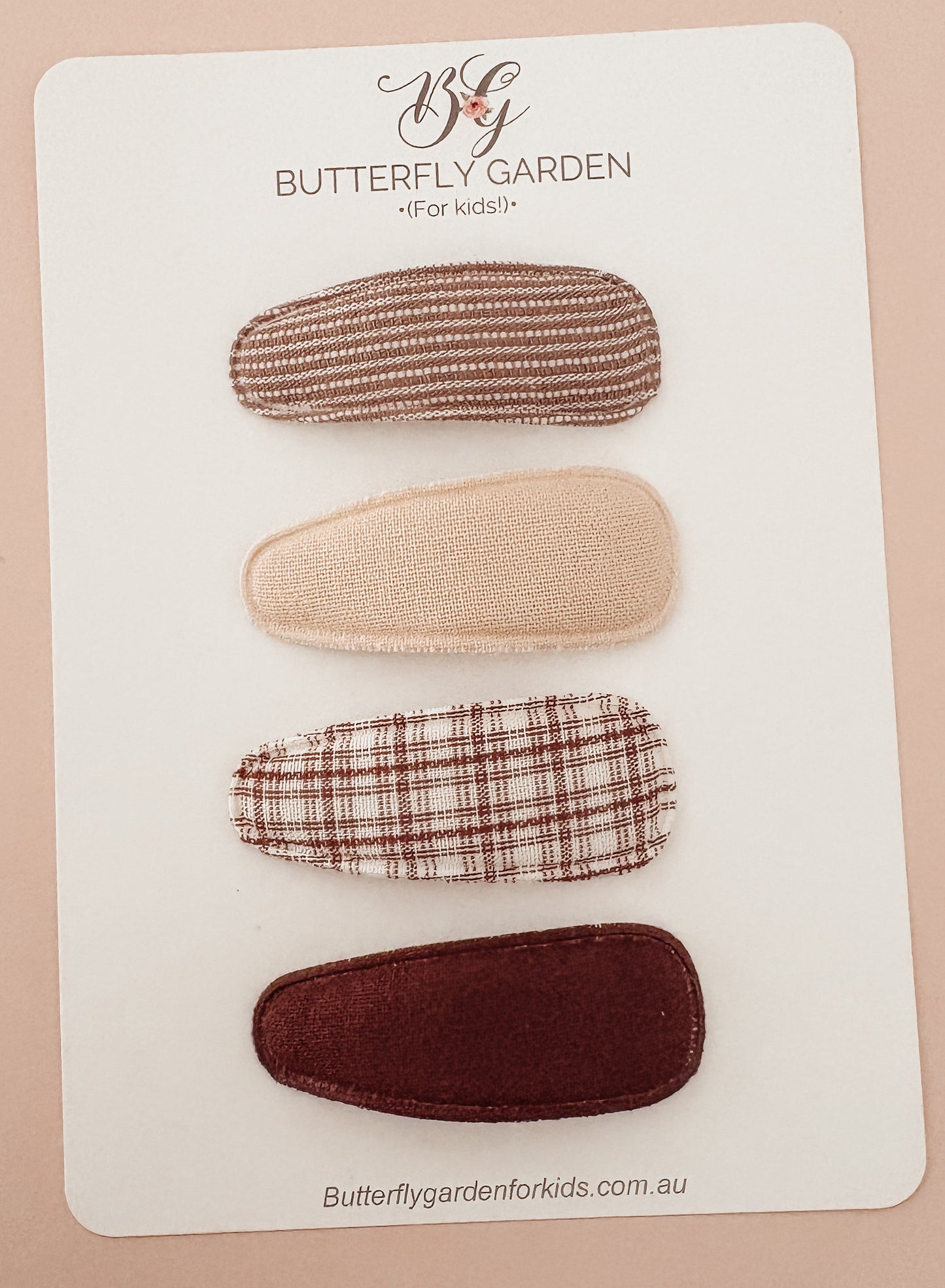 Cozy Neutrals Fabric Nonslip Clip set