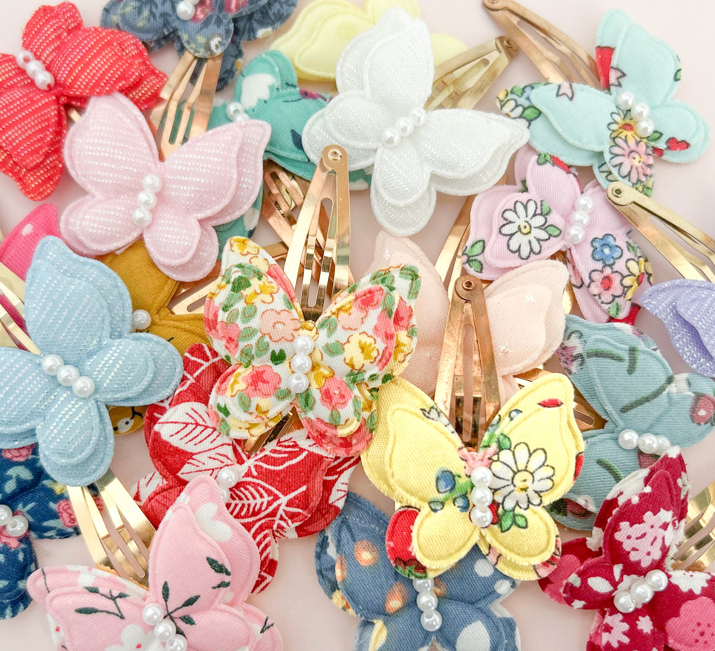 Mixed Pack x 6 Butterfly fringe clips