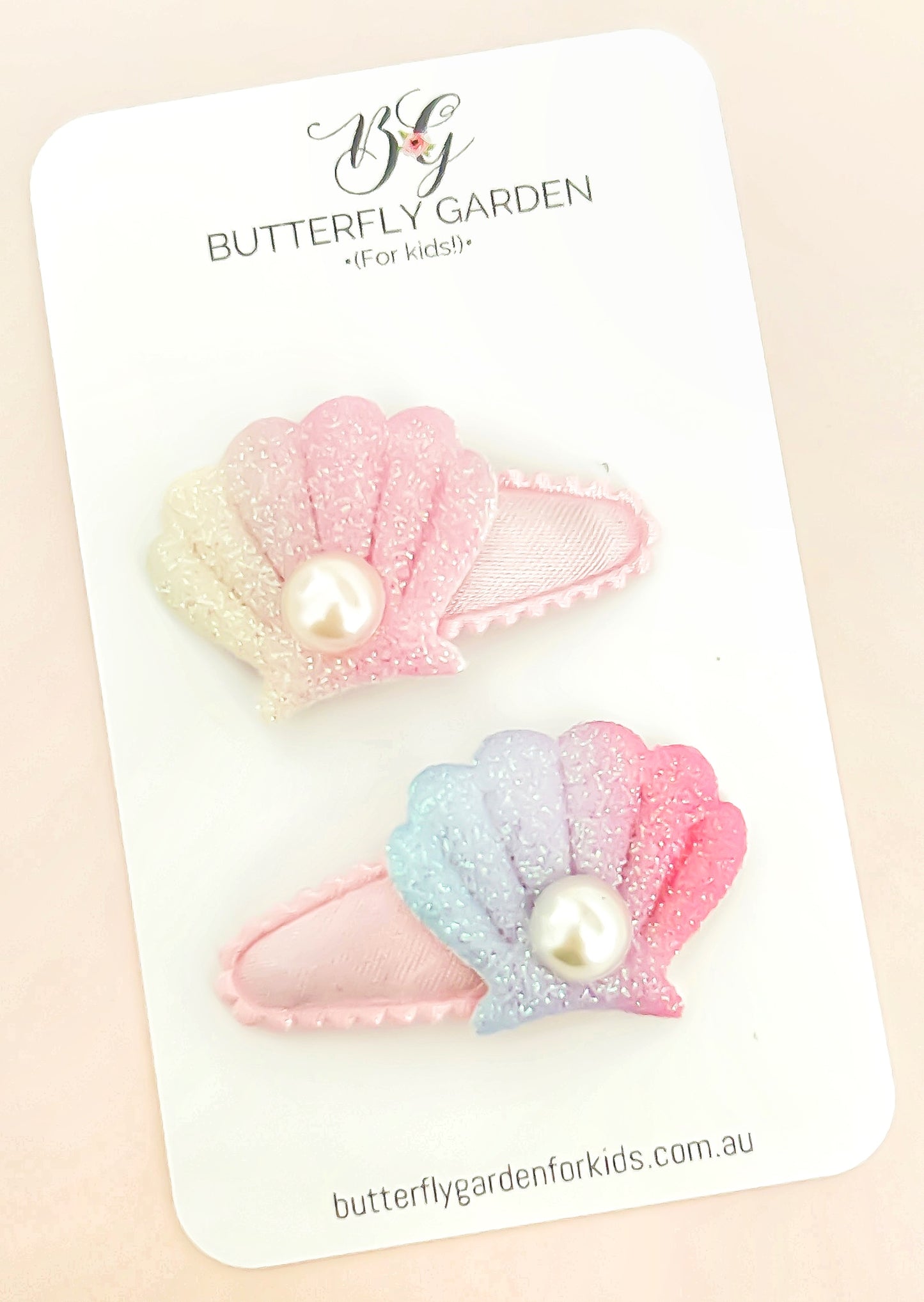 Petite Seashells baby nonslip clip duo
