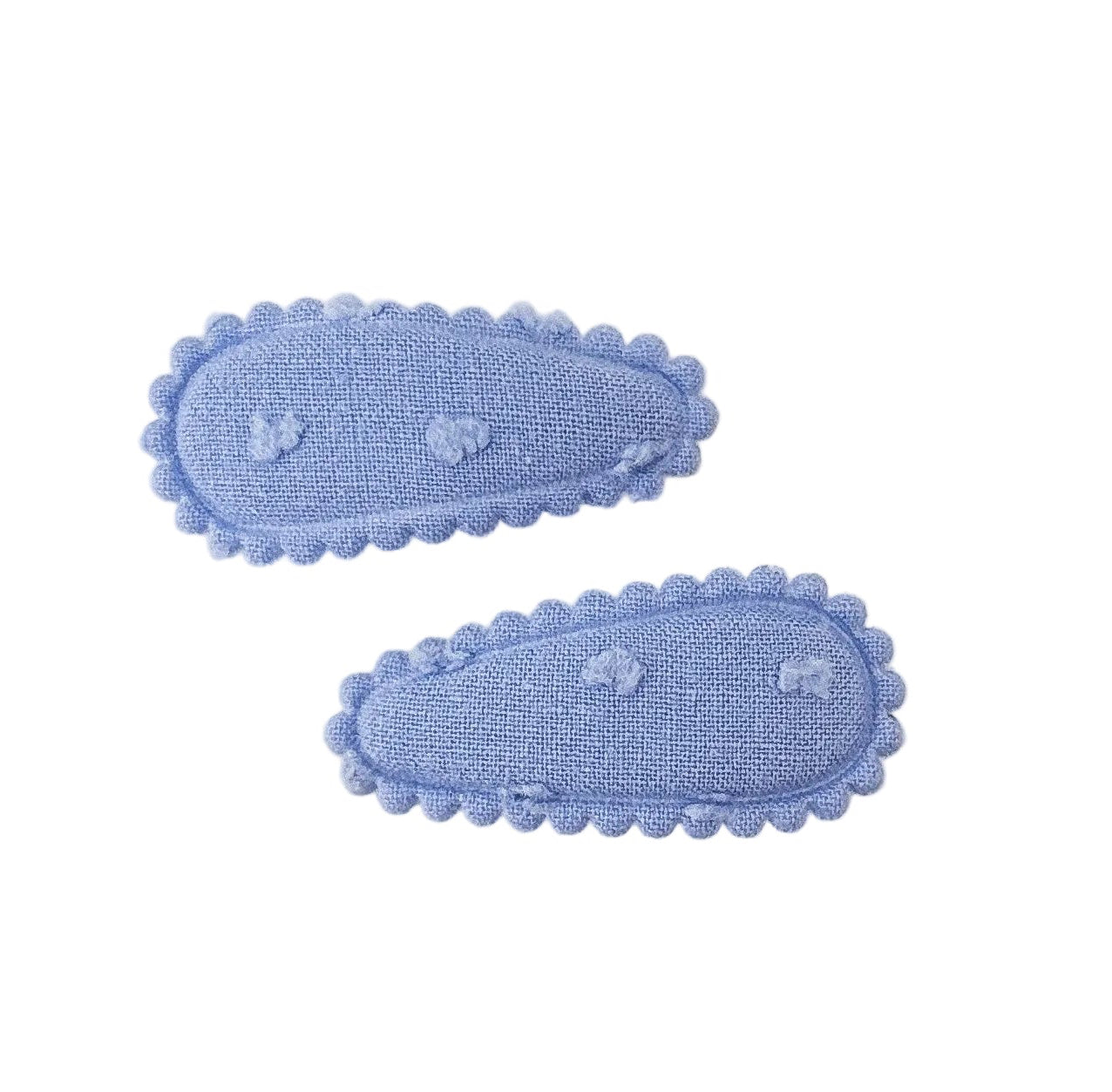 Cornflower Blue Pompom Mini Cotton Snaps