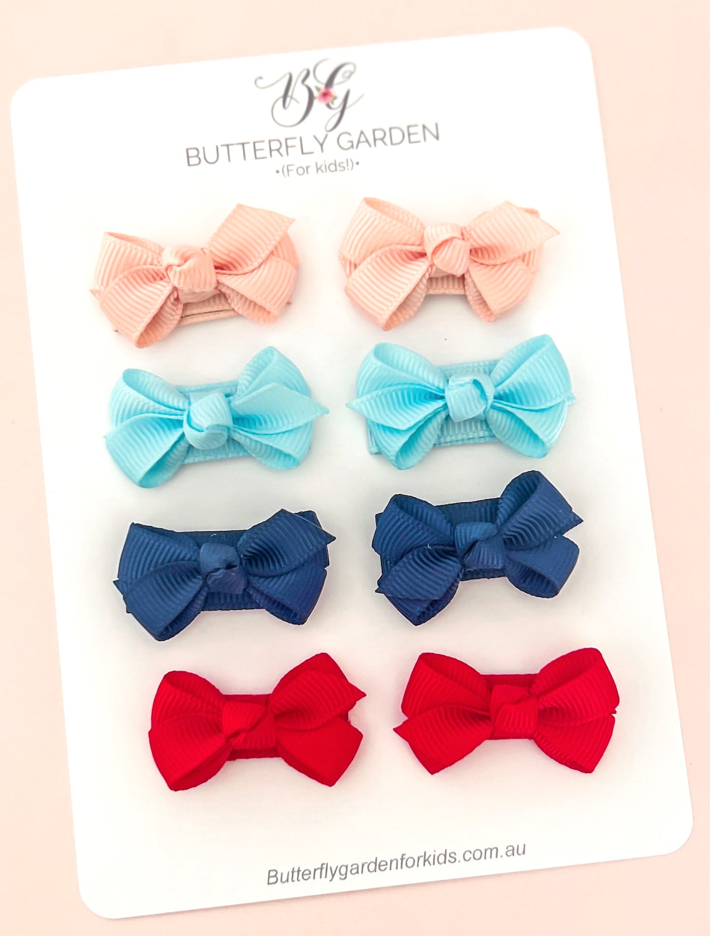 Dainty Bows Twinset baby nonslip clips Essentials pack - Classic