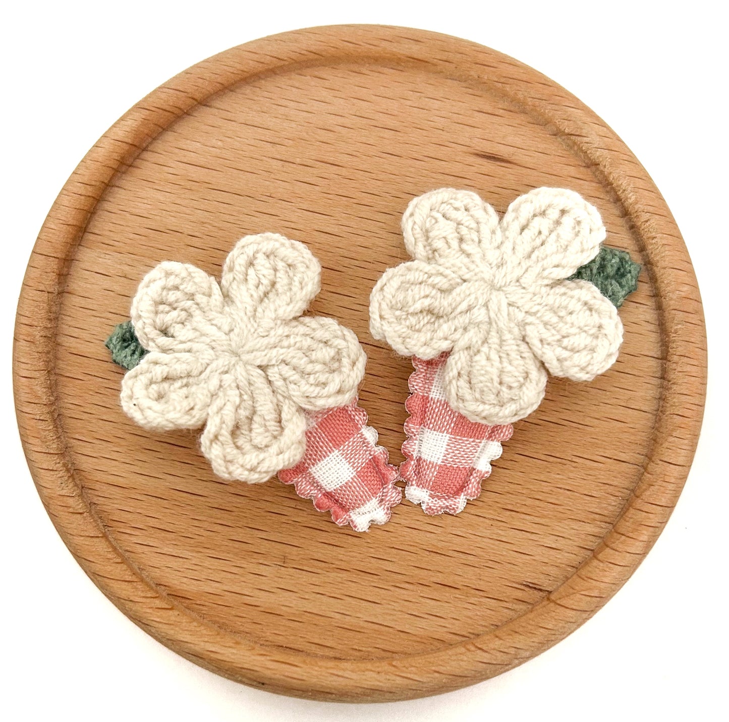 Cottage Blooms baby nonslip clips - macaroon