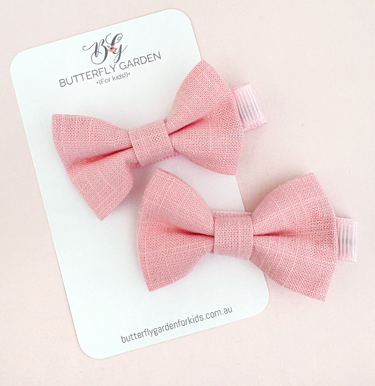 Fairytale Bows pigtail pair clips - Pink Sugar Plum
