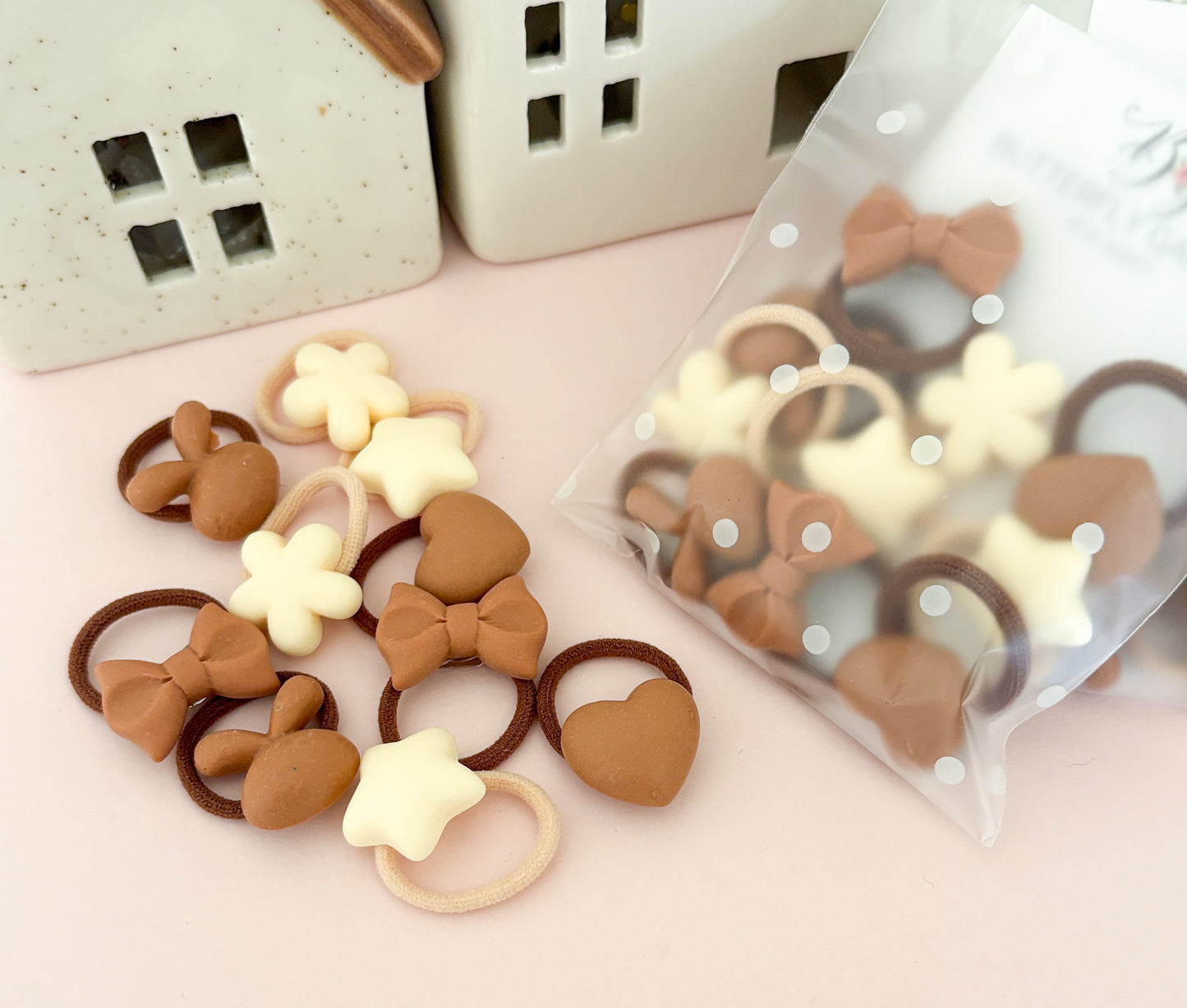 Mini hair tie set Sweetheart Collection - 5 x pairs