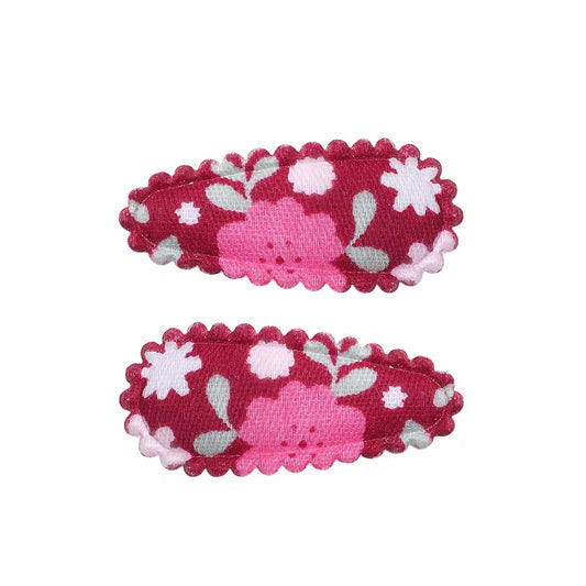 Red floral Mini Cotton Snaps