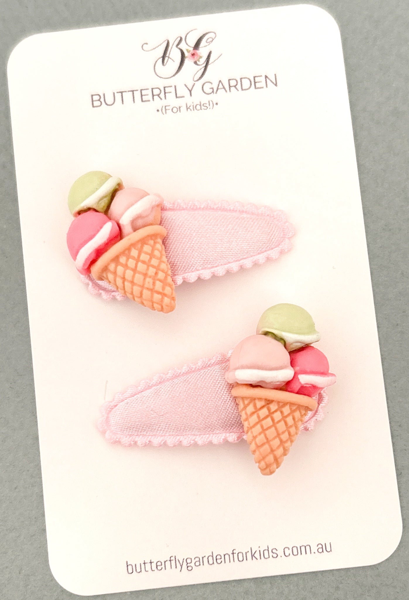 Pastel Scoops baby nonslip clip duo