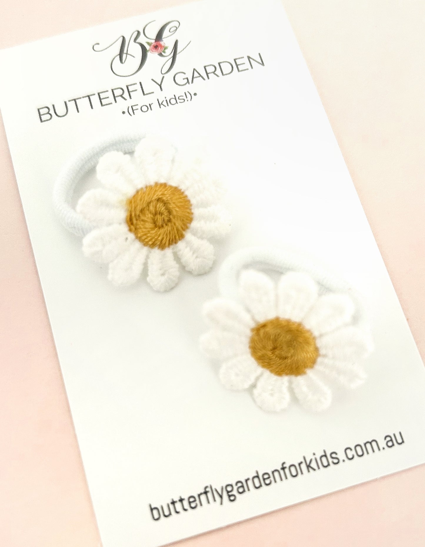 Petite hair tie set - daisies pair