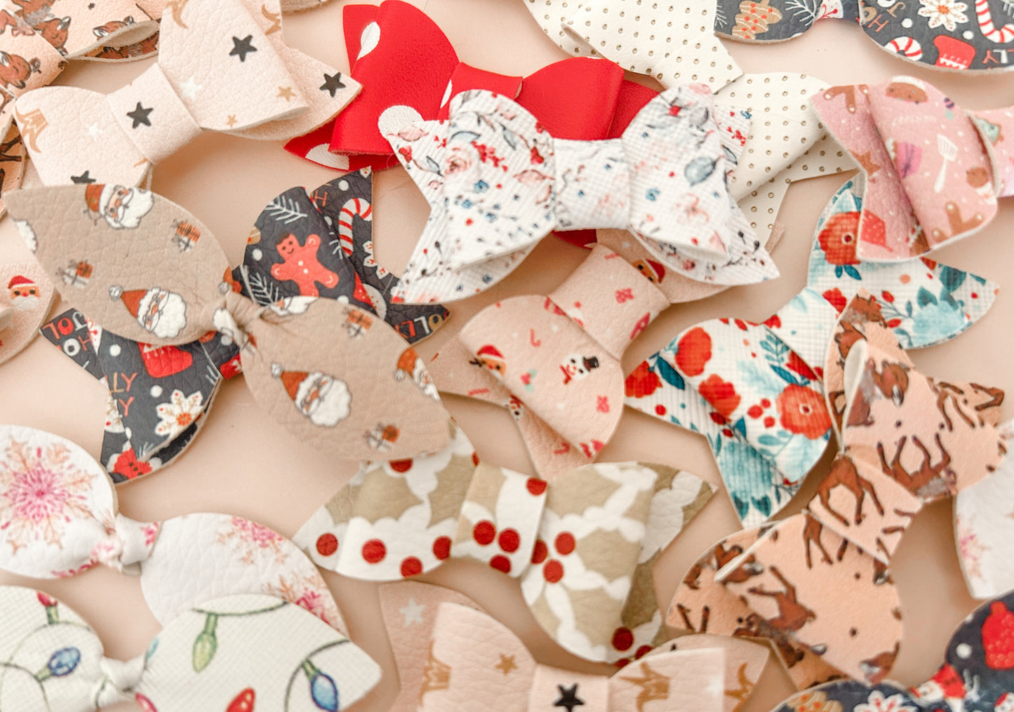 Christmas Bow Clips Mystery packs - Choose from Baby or Girls nonslip clips
