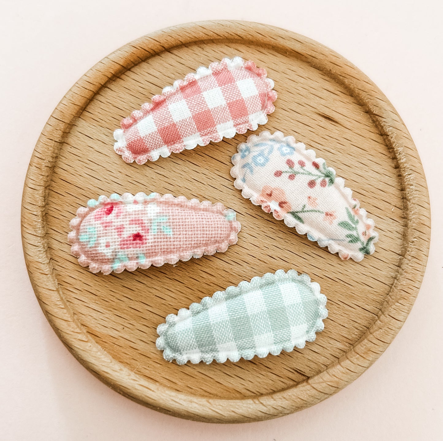 Gingham Trio Mini Cotton Snaps