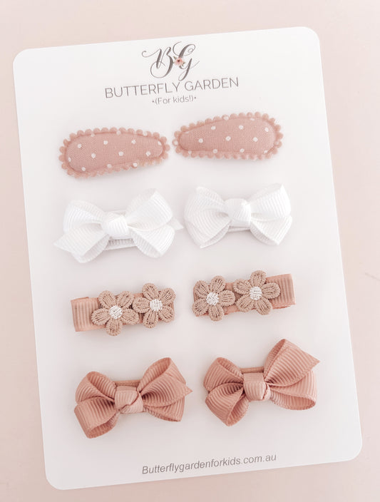 Blush Twinset - baby nonslip clips Essentials pack