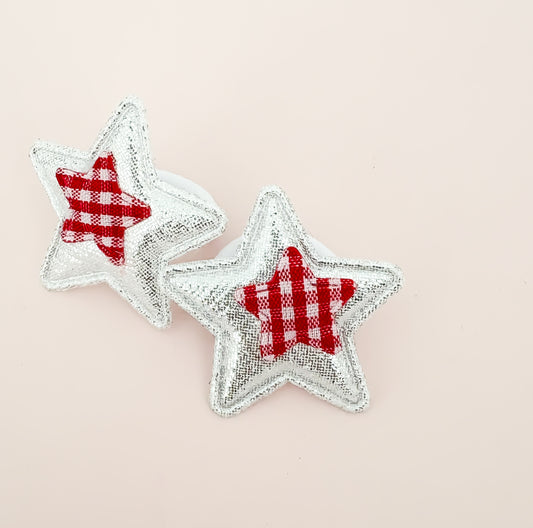 Christmas Stars petite hair tie pair