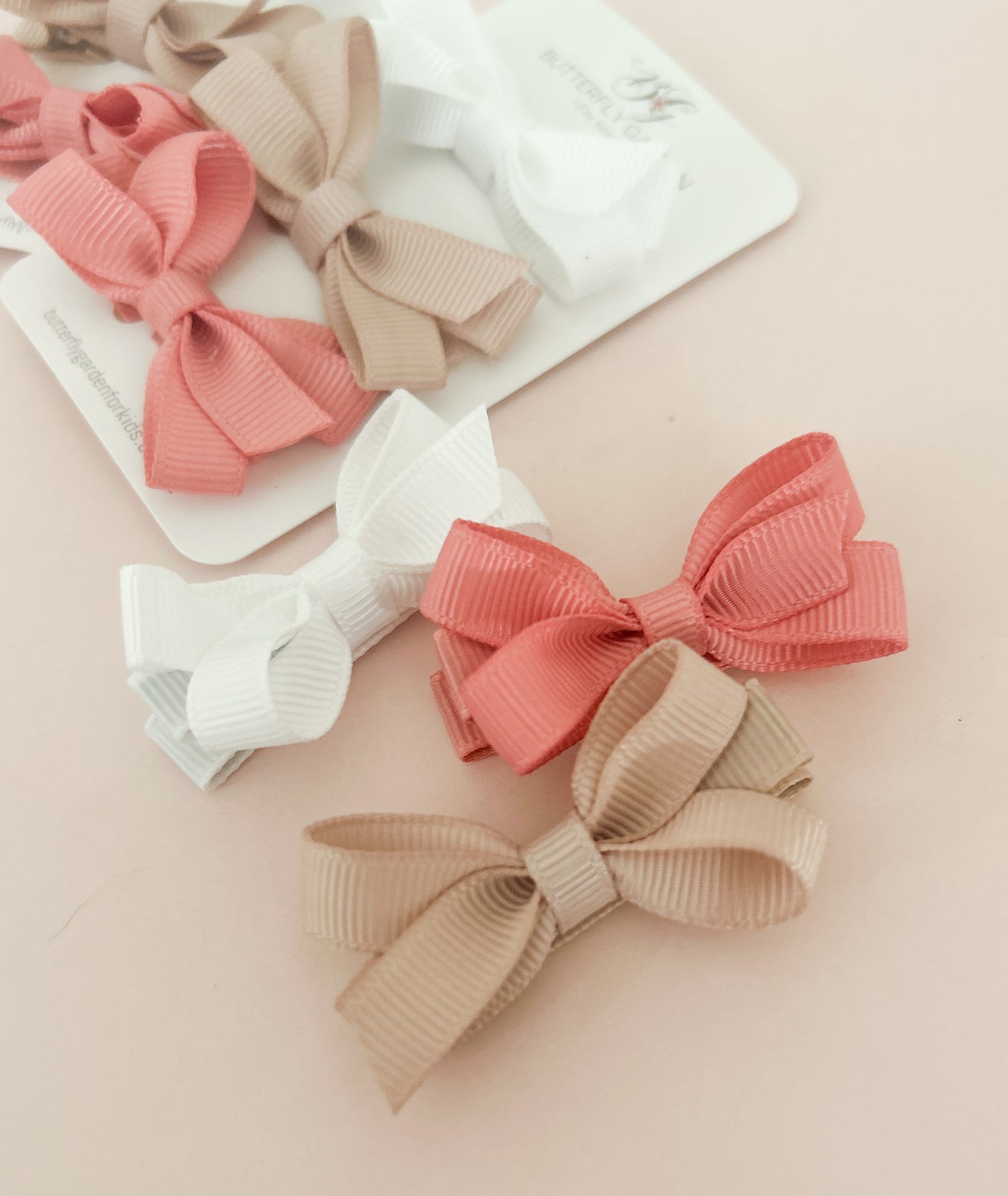 Lacey trio of Petite Bow hair clips