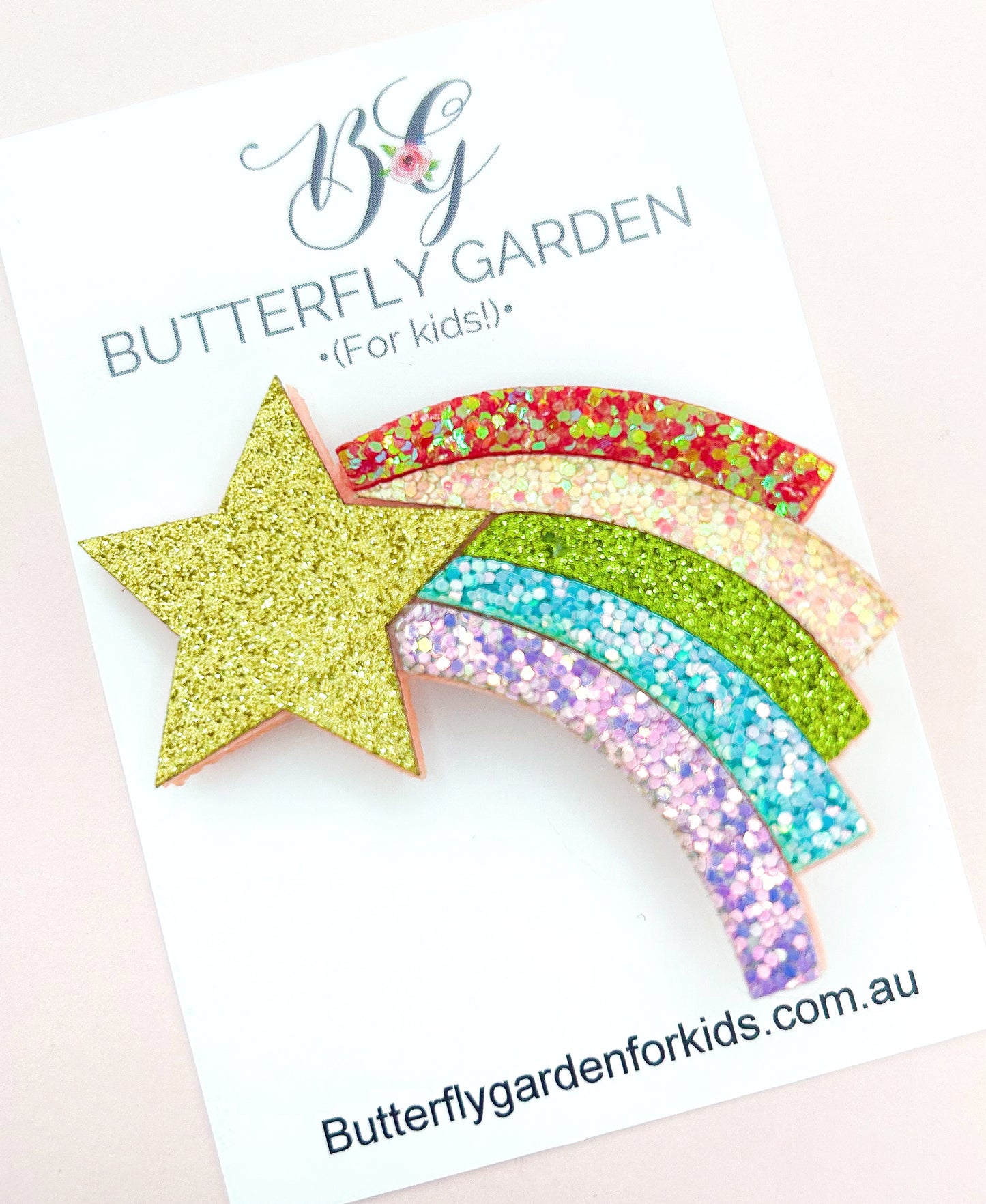 Rainbow Star nonslip girls clip