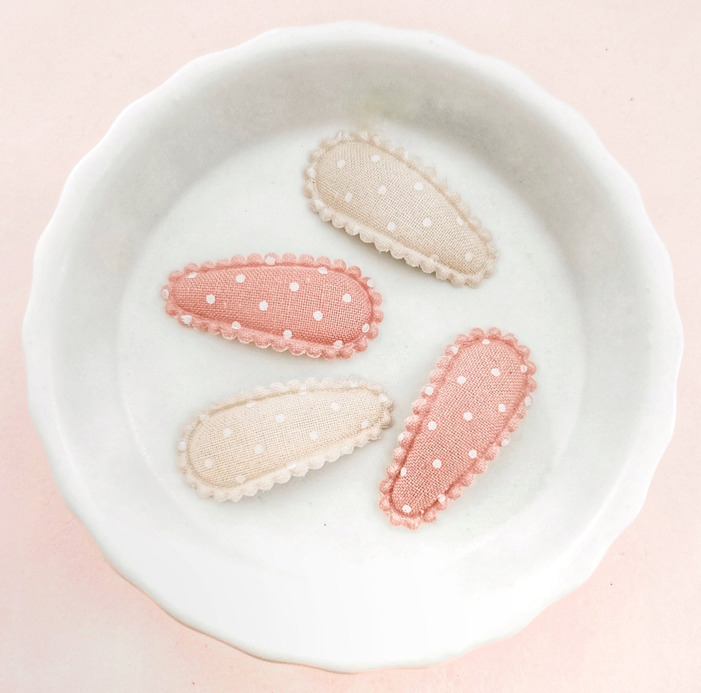 Linen Dots Mini Cotton Snaps