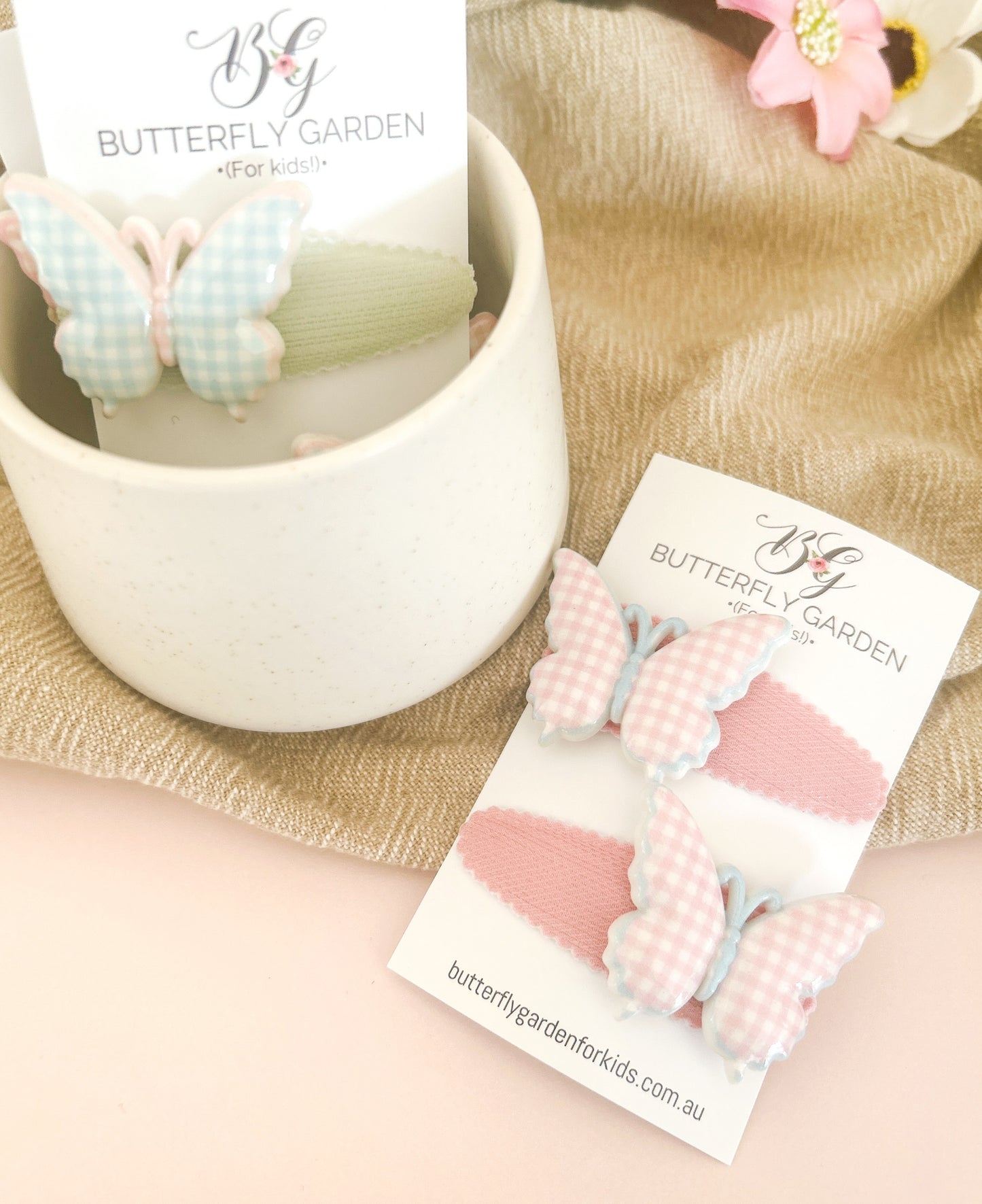 Thea Butterfly Fringe hair clip duo