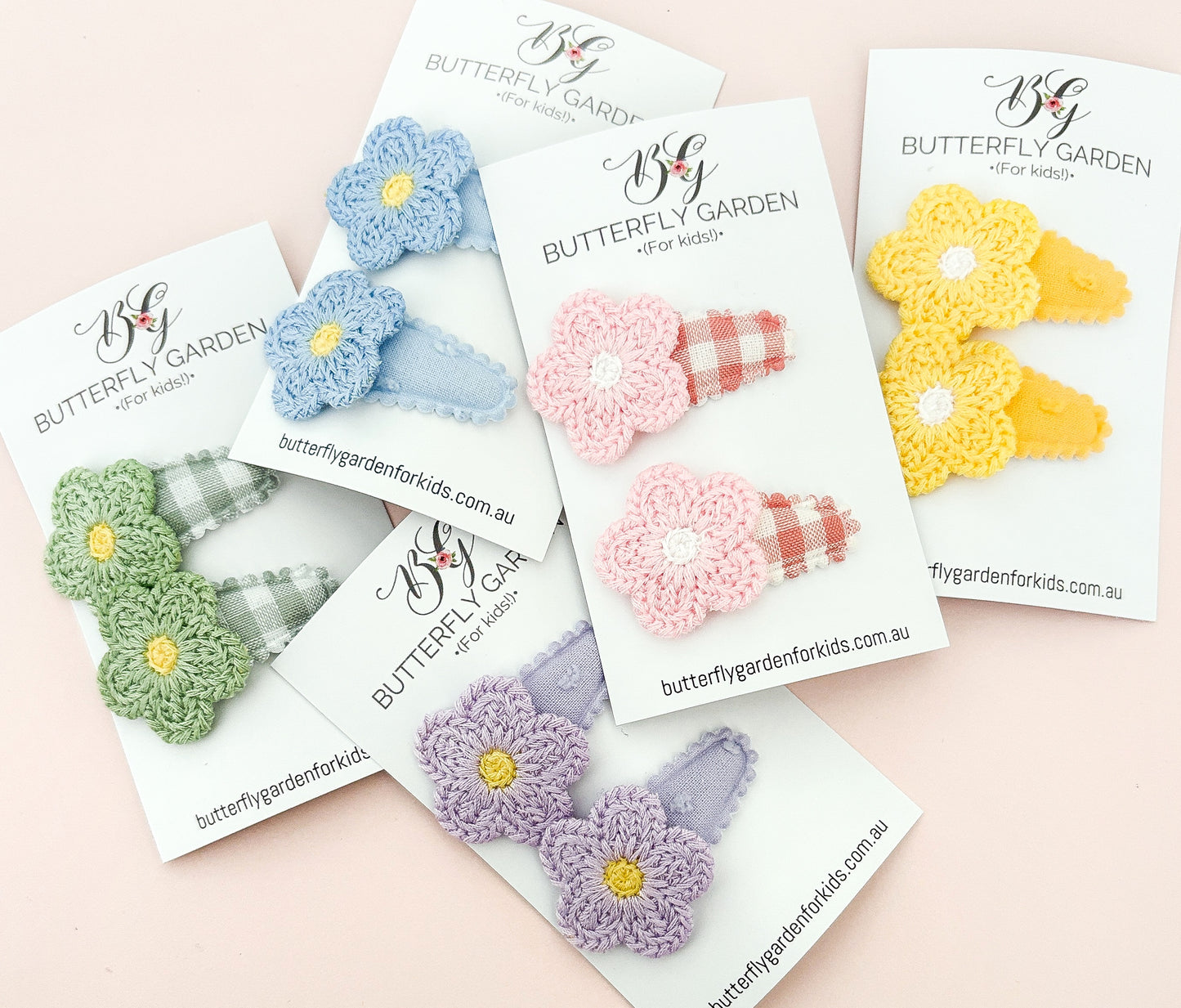 Bobbie Blossoms baby nonslip clips - mint