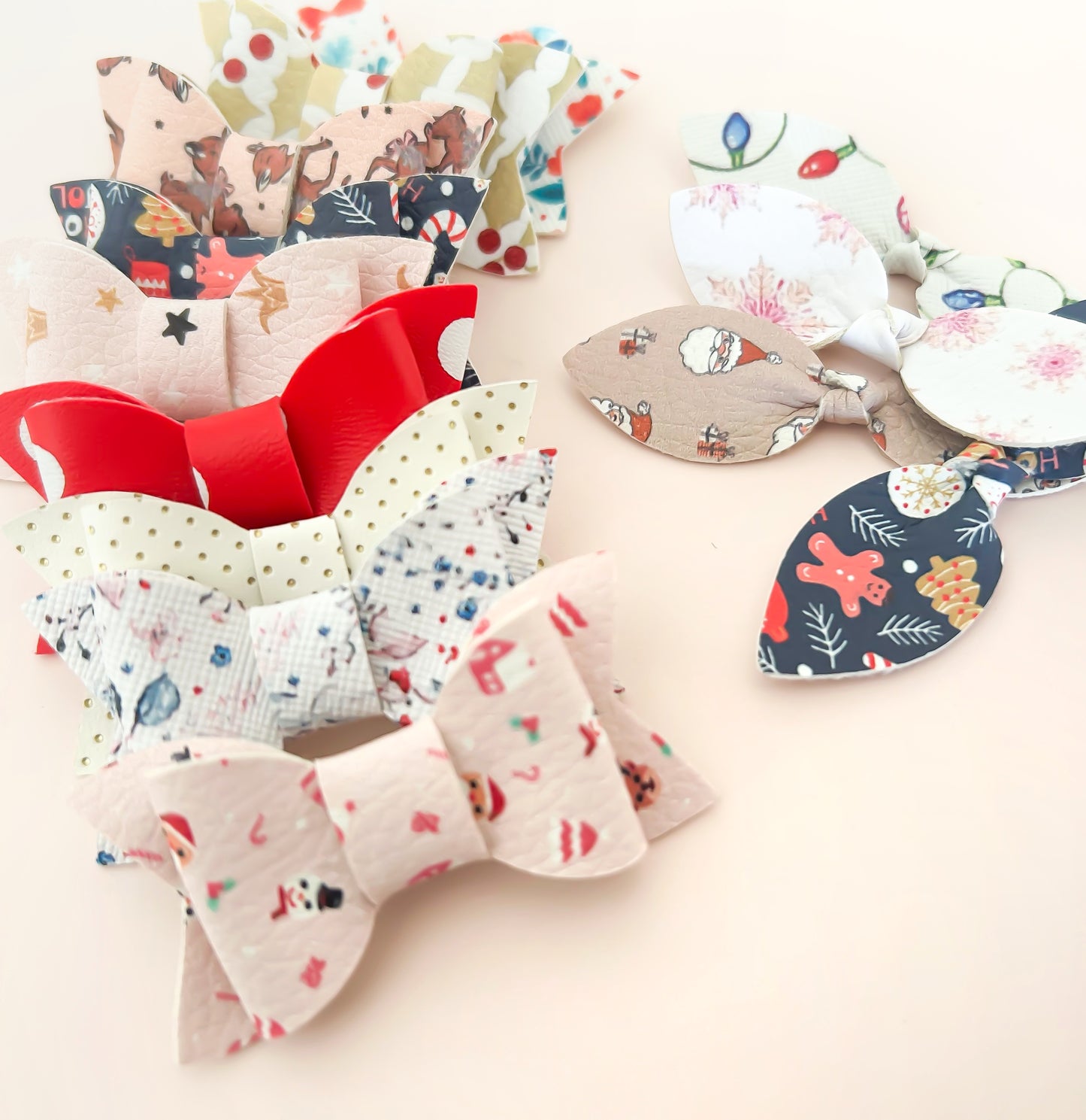 Christmas Bow Clips Mystery packs - Choose from Baby or Girls nonslip clips