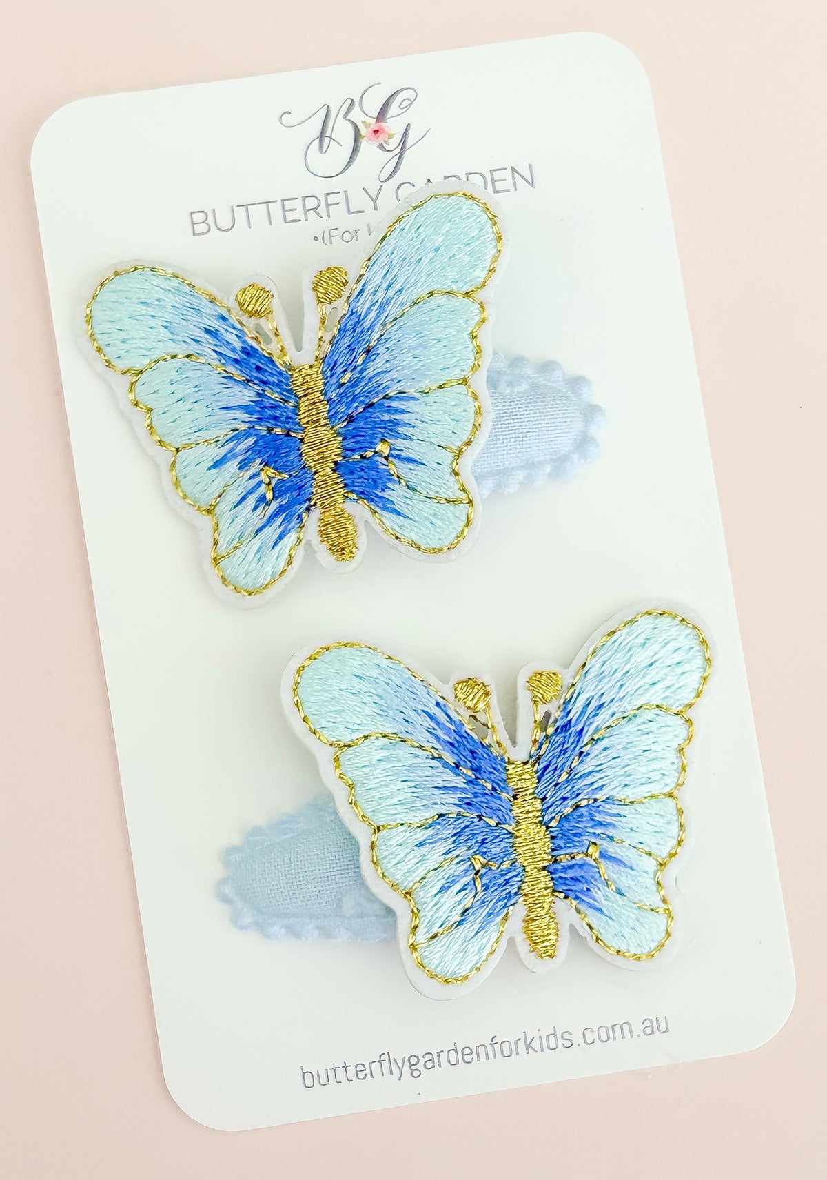 Periwinkle Butterfly Baby Nonslip Clips.
