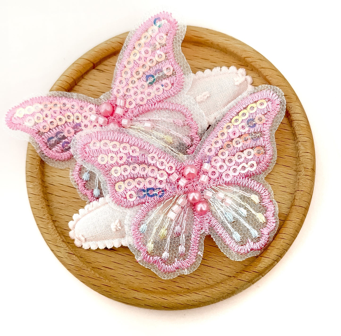 Sequin Butterflies baby nonslip clips - single clip or pair