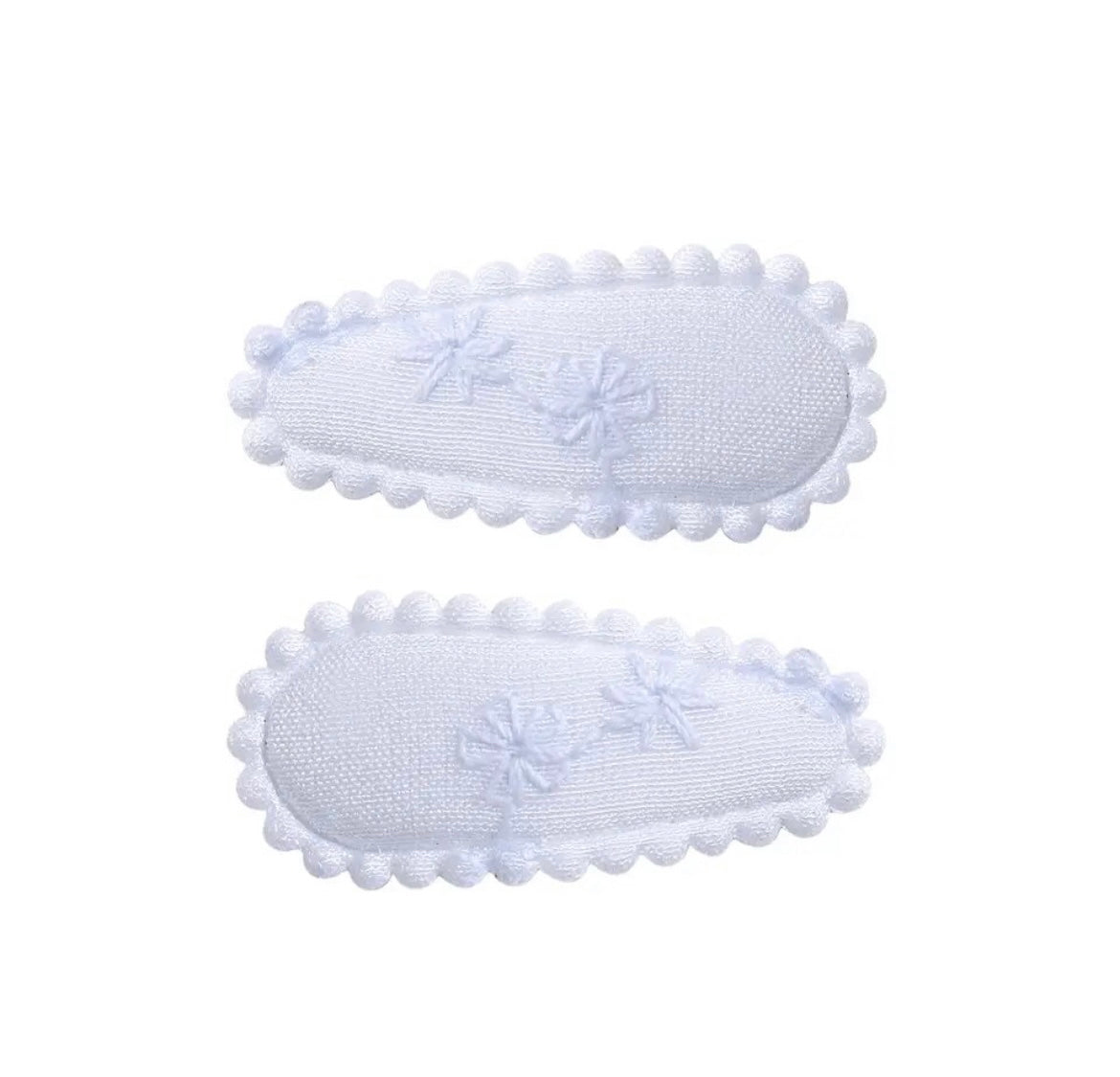 French Blue Embroidery Mini Cotton Snaps