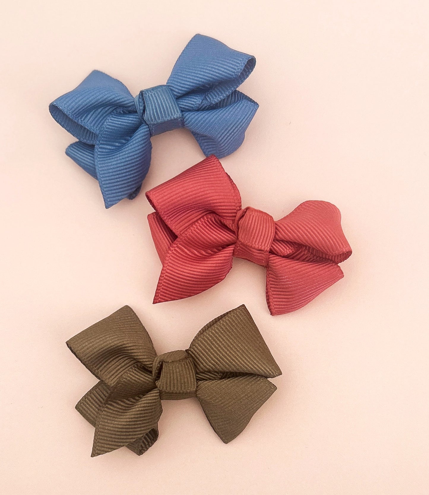 Eden Trio of Mini Bow hair clips - Cozy