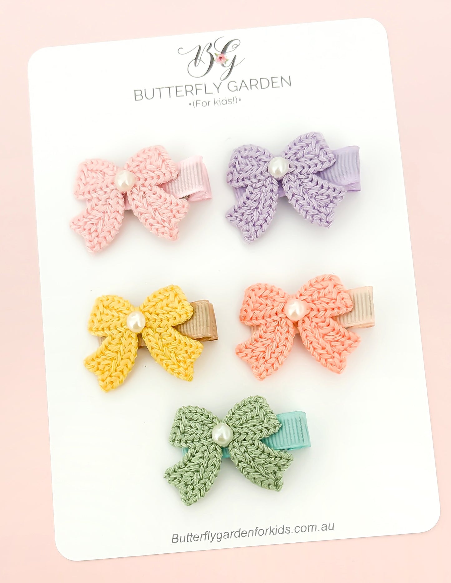 Evelyn Bows fringe clip set