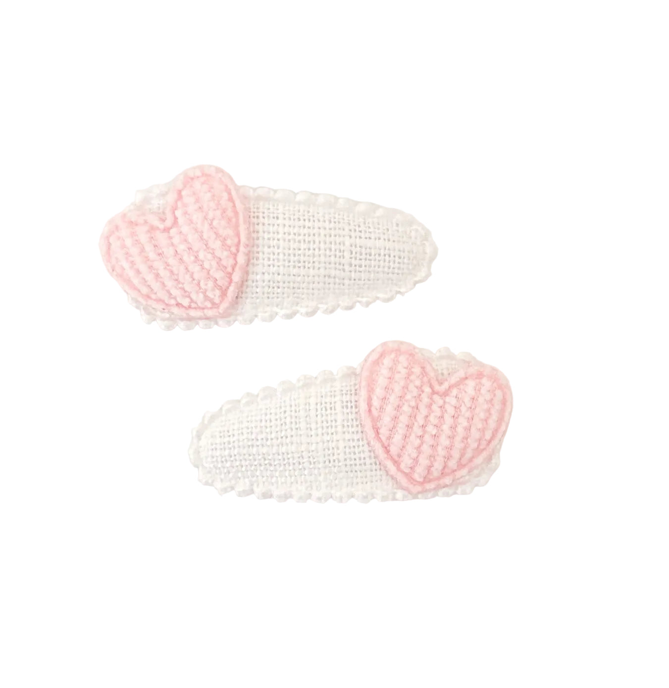 Petite Hearts Mini Cotton Snaps - Pink