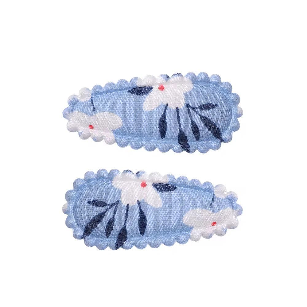 Blue floral Mini Cotton Snaps