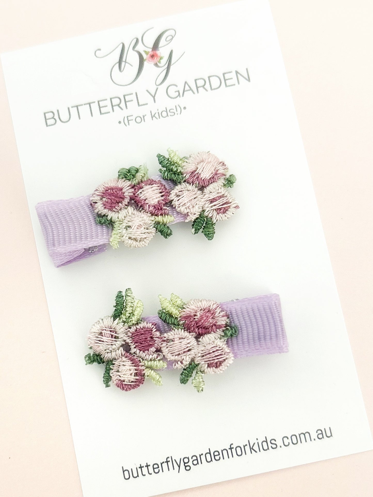 Sasha Mini Fringe Clips - pink or lilac