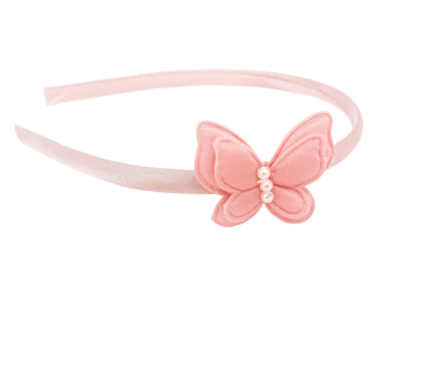 Blush Butterfly solid headband
