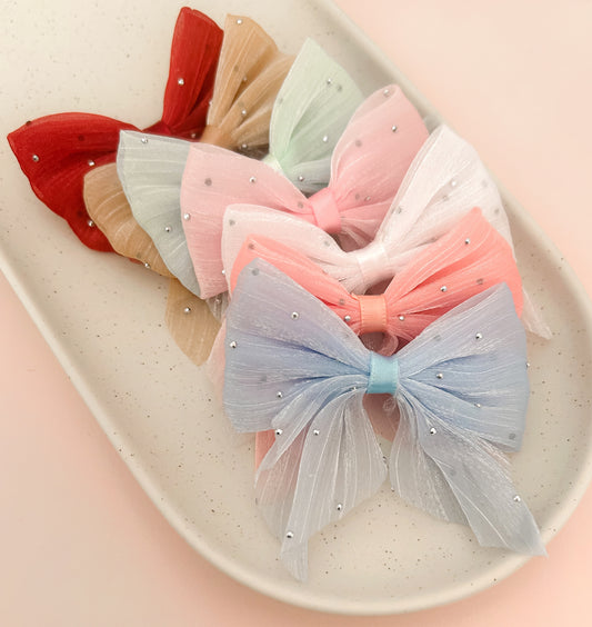 Margot Sparkles bows - 7 colours