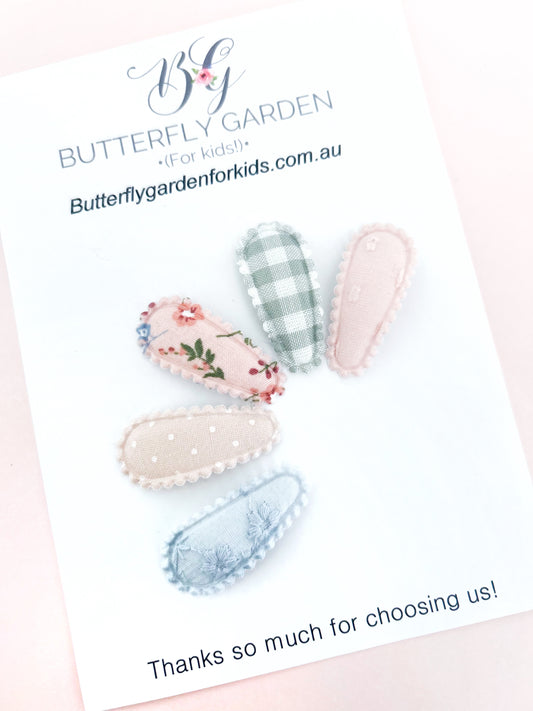 Magnolia Mini Cotton Snap Clip set