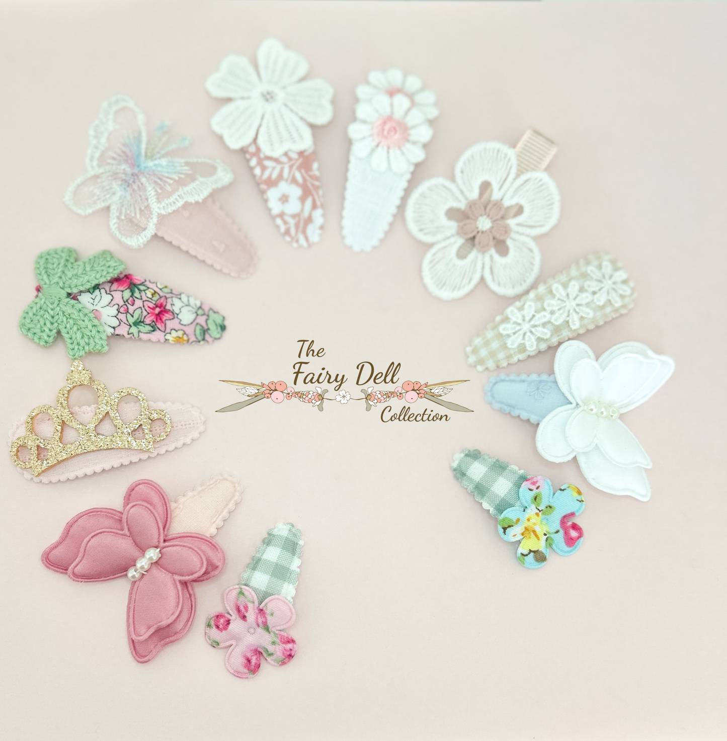 Hazel fabric snap clip duo