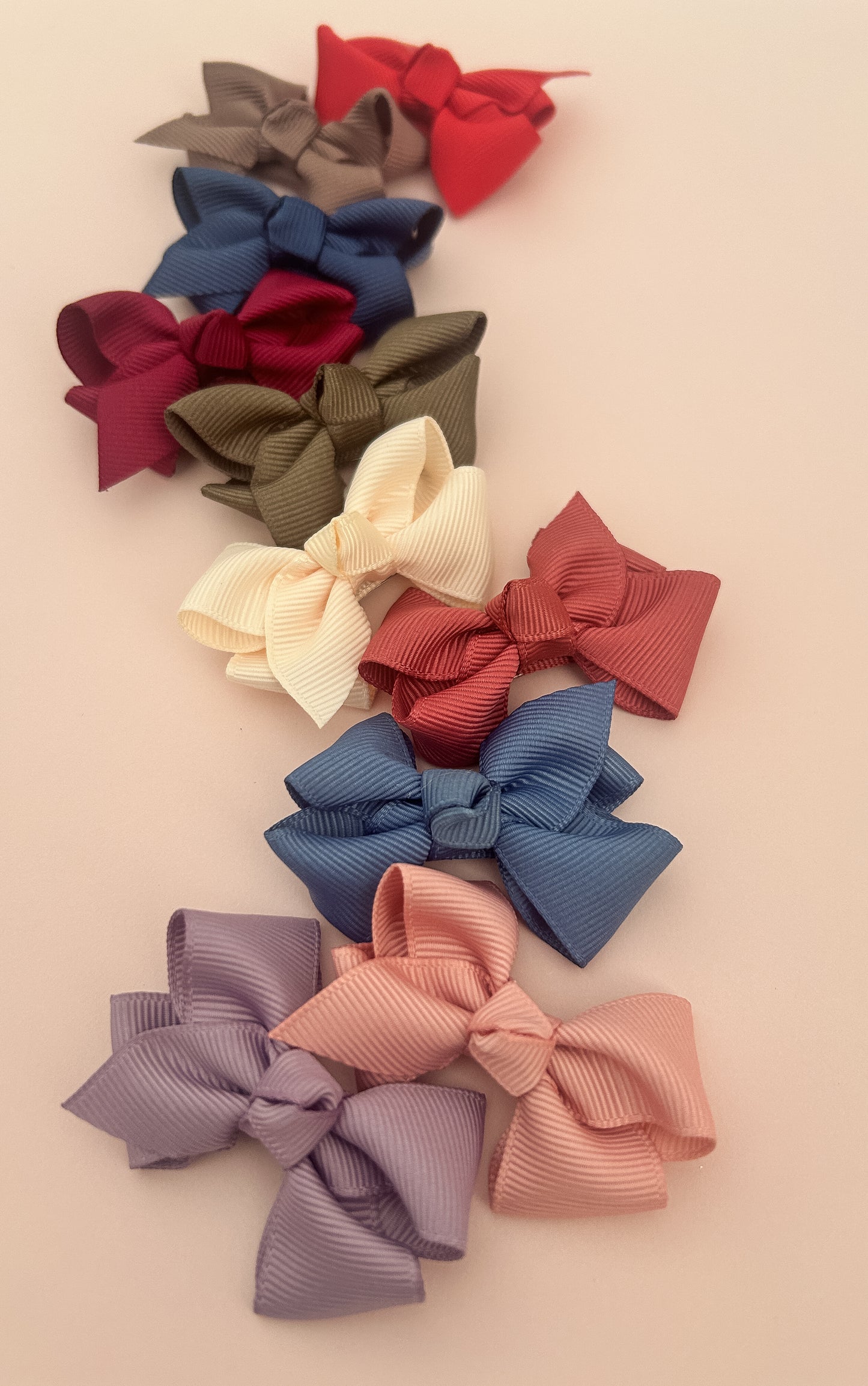 Eden Mini Bow hair clips - 13 colours to choose from