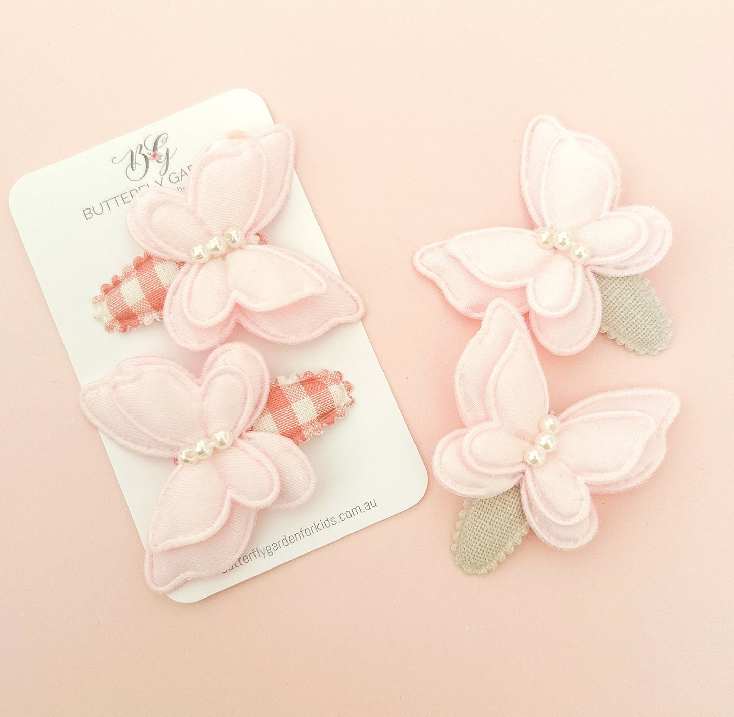 Maeve Soft Pink baby nonslip clip duo - 2 colour options!