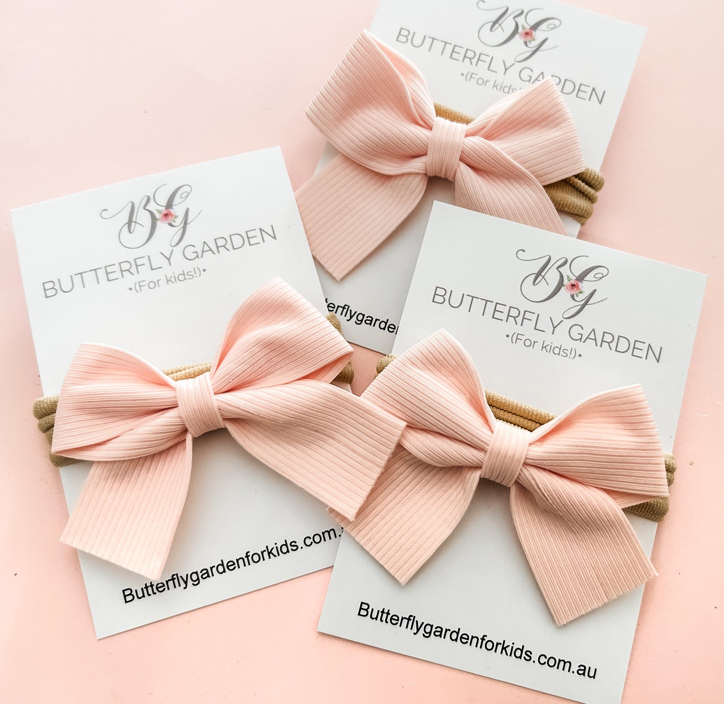 Classic Pink Bow stretch headband