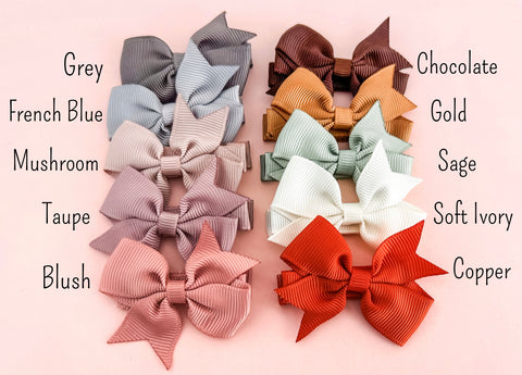 Mini Grace Bow - 26 colours (8  NEW COLOURS!)