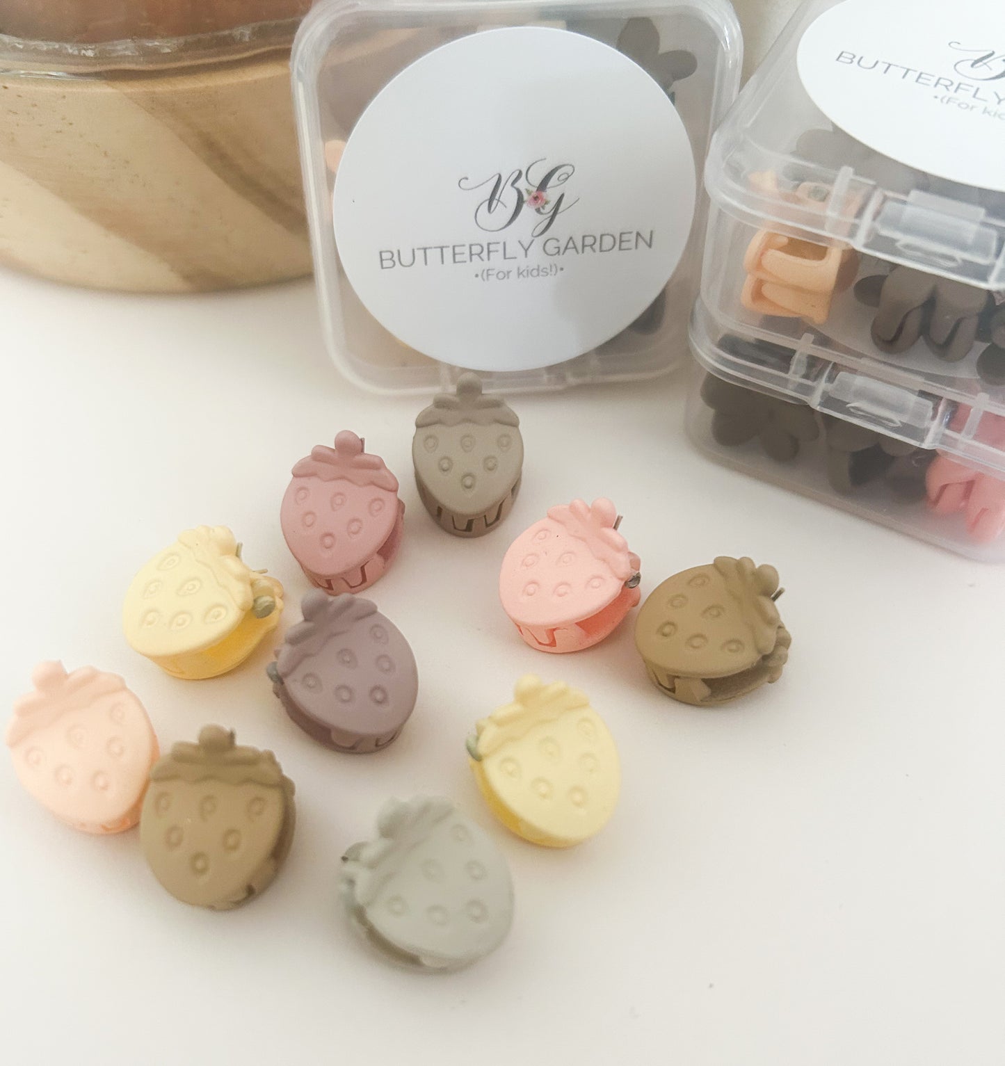 Mini Claw Clip gift set - 10 x Strawberries