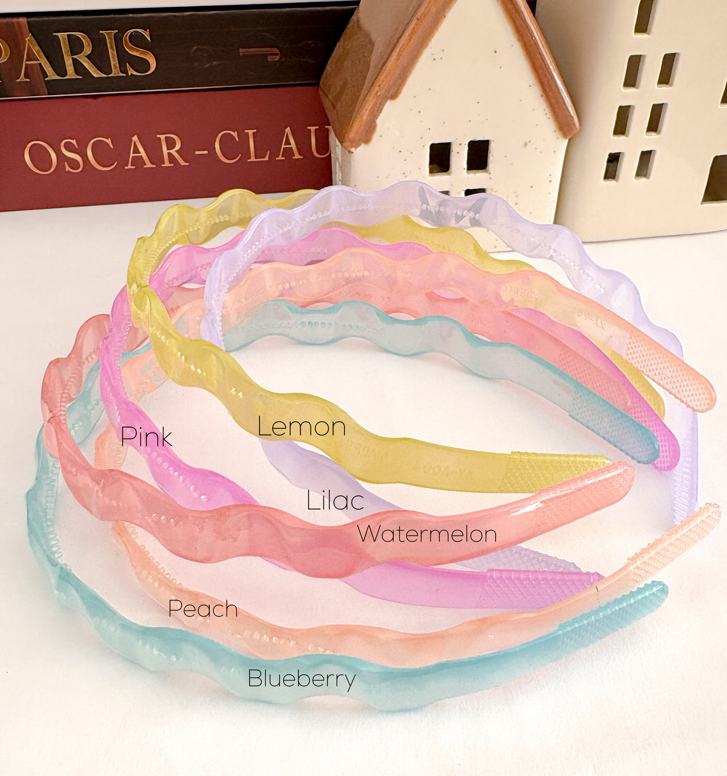 Wave pastel solid headbands - 6 colours