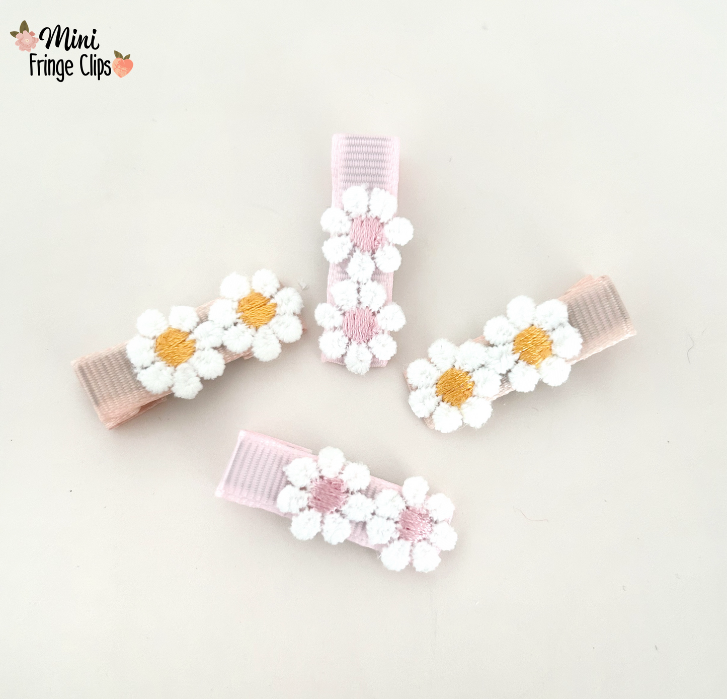 Flora Mini Fringe Clips - pink or citrus