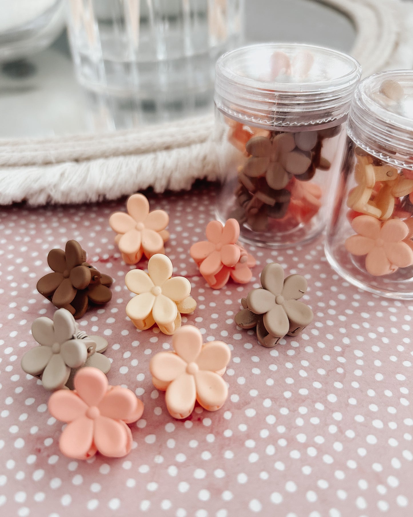 Mini Claw Clip gift set - Neutral Daisies